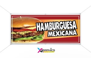 Hamburguesa Mexicana Vinyl Banner advertising Sign Full color indoor outdoor - Picture 1 of 2