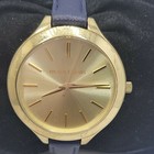 Michael Kors Runway Mk2285 Women's Blue Leather Analog Dial Quartz Watch Bc673