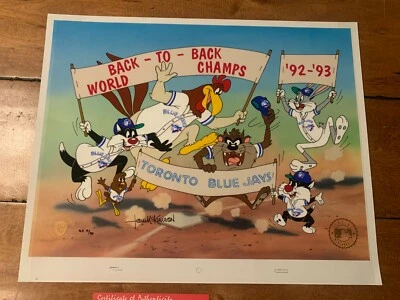1992-93 Toronto Blue Jays CHAMP  LOONEY TUNES AP /20 Charles McKimson signed CEL - Image 1 of 4