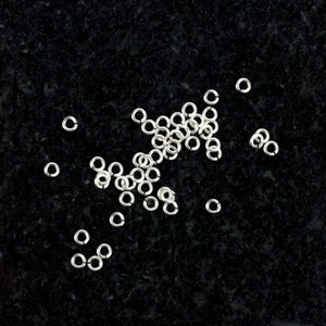 100 - Sterling Silver 3mm Jump Rings 22ga Open, Made in USA - Picture 1 of 3