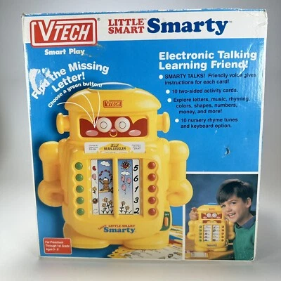 NOS New 1992 Vintage Little Smart Smarty Robot Vtech Electronic Talking Cards - Image 1 of 4