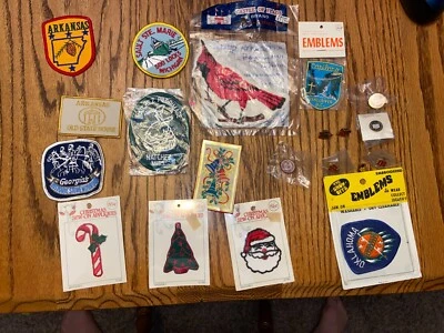 Random Lot of Patches and Pins Christmas Stone Mountain Cardinal - Image 1 of 4
