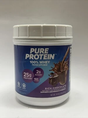 Pure Protein Powder, Whey High Protein Gluten Free Rich Chocolate Exp 01/26 - Image 1 of 4