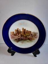 Royal Worcester England Gabinet  Plate Set 5 Castle Design 9 in diameter 