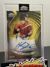 2022 Topps Chrome Black Kyle Tucker Gold Auto /50 Mini Diamonds Houston Astros