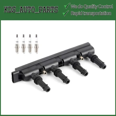 Ignition Coil + 4X Spark Plugs For Buick Encore Cadillac ELR Chevy Cruze UF669 - Image 1 of 4