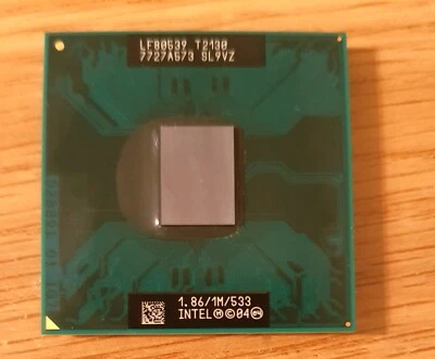 Processor CPU Mobile Intel Pentium T2130 1.86 GHz 533 MHz SL9VZ Socket M PPGA478 - Image 1 of 2