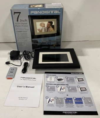 Pandigital LCD 7-inch Digital Photo Frame Black 128 MB PAN70-0 - Image 1 of 4