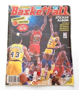 1990-91 Panini Basketball Factory Sealed Sticker Album Set (180) 3 - Jordan - Picture 1 of 2