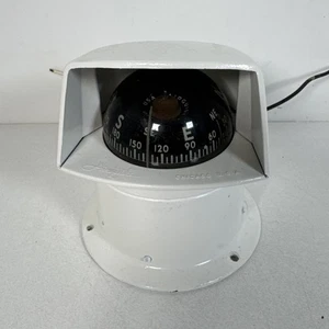 Vintage Airguide Marine Compass Made In Chicago / USA Boat White - Picture 1 of 9