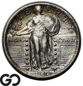 1917 Standing Liberty Quarter, Type 2, Nice Choice AU - Picture 1 of 2