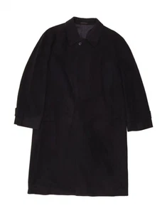 YVES SAINT LAURENT Mens Overcoat IT 54 2XL Navy Blue Wool DI25 - Picture 1 of 5