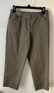 Ruby Rd. Damengröße 6P.  Hellbraune Cropped Hose. Gummizug an den Seiten der Taille - Bild 1 von 5