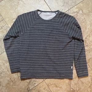 Felpa girocollo Onia uomo a righe manica lunga pullover grigio medio - Foto 1 di 6