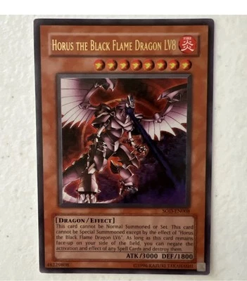 Yu-Gi-Oh! Horus The Black Flame Dragon Lv8 (SOD EN 008) Near Mint  - Image 1 of 4