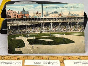 National League Cubs Ball Park Chicago postcard 1915 post card error No "r" - Picture 1 of 2