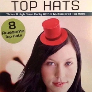 8 Mini Top Hat Party Hats Photo Booth Prop Party Favors Fun Paper Cardstock - Picture 1 of 4