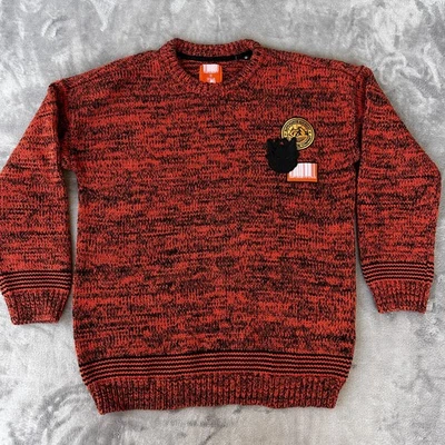 Superdry Suéter Hombre XL Rojo Negro Everest Tejido Pullover Insignia Logo Mezcla Algodón Foto 1 de 4