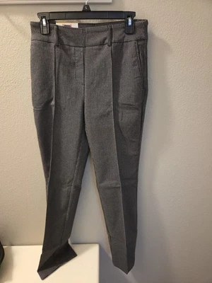 Hilary Radley Women’s Mid Rise Tummy Control Pull On Pant Size S Black/Grey NWT - Image 1 of 3
