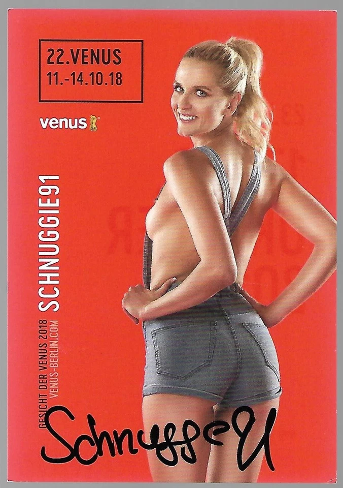 Autogramm Schnuggie 91 Erotik Model Venus handsigniert Original Autogrammkarte - Bild 1 von 1