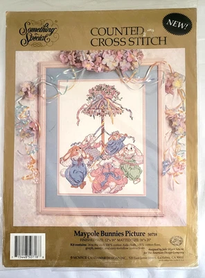 Something Special Maypole Bunnies Imagen Contada Punto de Cruz Nuevo Foto 1 de 4