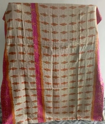 Indien Vintage Kantha Gudari Quilt Reversible Coverlet Blanket Bedding Bedspread - Image 1 of 2