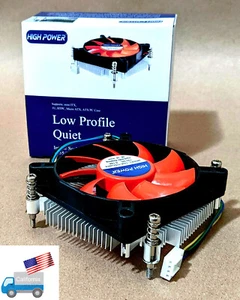HIGH POWER® Low-Profile Intel LGA 1150 1151 1155 1200 Mini-ITX CPU Cooling Fan - Picture 1 of 12