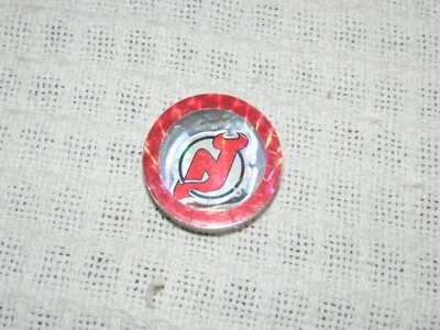 Vintage New Jersey Devils Clear Plastic POG Slammer - Image 1 of 3