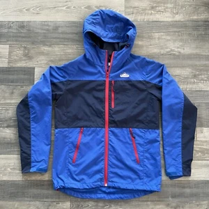 Penfield Nylon Windbreaker Jacket Men’s SMALL Royal Blue Red Hooded Full Zip - Picture 1 of 9