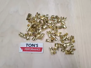 Terminales de bobina distribuidor de latón de 7 mm 8 mm 180 grados conjunto recto de paquete de 50 a granel - Imagen 1 de 2