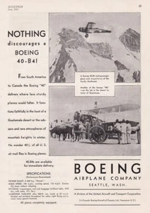 Pubblicità aeronautica Boeing 40-B4 1931 22/01/2023d - Foto 1 di 1