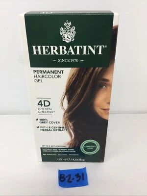 Новый Herbatint постоянный травяной волос цвет гель 4D золотой каштан 4,56 жидк. унц. - Изображение 1 из 4