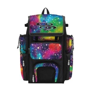 Boombah Superpack Softball Backpack - Players Gear Bag/Bat Pack - Rainbow Galaxy - Picture 1 of 12