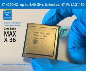MAGIC REFORM Intel Mobile CPU i7 4770HQ, up to 3.40 GHz, Unlocked, 47 W, LGA1150 - Picture 1 of 8