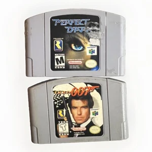 Perfect Dark & 007 Nintendo 64 N64 - Authentic Cartridge Only TESTED - Picture 1 of 14