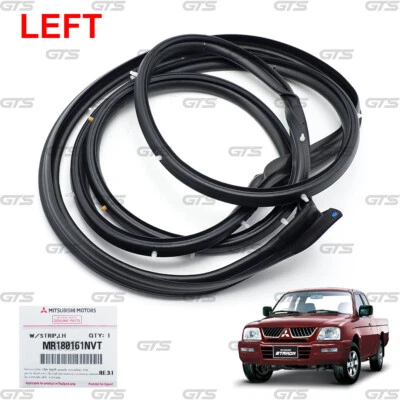 Fits Mitsubishi 2Dr Cab L200 Strada 1997 05 Left Weatherstrip Door Rubber Seal - Image 1 of 4