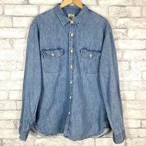 J.CREW NWD 100% Cotton Men's Midweight Denim Workshirt XL BT744 - Picture 1 of 7
