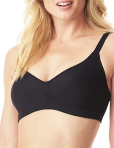 Warners Easy Does It Wire-Free No Bulge Bra RM3911A BLACK SMALL NWT $38 - Picture 1 of 12