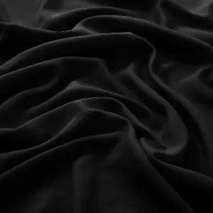 Black Chiffon Fabric by the Yard, 60 Inch Wide Chiffon Sheer Fabric Bolt Wedding - Picture 1 of 7