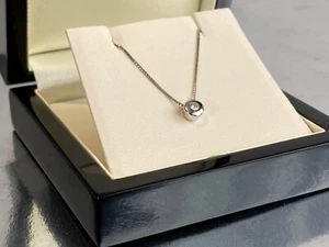 18ct Gold Diamond Necklace Solitaire Pendant 1 Diamond 18 Carat 18K NEW 16" - Picture 1 of 19