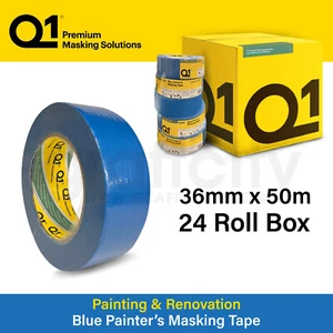 Q1 Blue Painter's Masking Tape Bundle - (36mm x 50m) 24 Roll Box - Picture 1 of 1