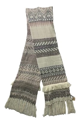 American Eagle Outfitters Marfil Malva Gris Borla Flecos Bufanda OS Acogedora Cálida Nueva con Etiquetas Foto 1 de 4