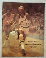 1974-1975 NBA Basketball Prog. S8~Game 33 Seattle Supersonics vs Detroit Pistons
