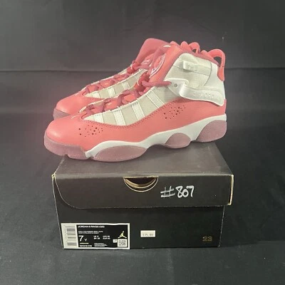 Talla 7Y/8.5W Para Mujer - Jordan 6 Anillos Medio Coral Tiza Foto 1 de 4