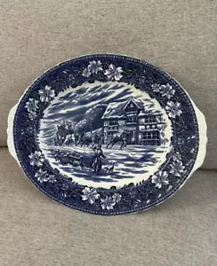 Bandeja ovalada vintage Royal Tudor Ware England Coaching Taverns 1828 - Imagen 1 de 4