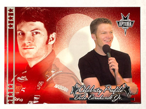 HOFer DALE EARNHARDT JR 2004 Press Pass Optima CELEBRITY PROFILE Racing Card #73