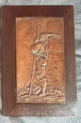 ANCIENNE PLAQUE SCULPTURE BRONZE SIGNÉE FONDEUR Rodinet Pompon sentinel grec - Photo 1/2