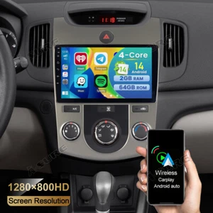 2+64GB Android 14 Car Radio Stereo CarPlay For Kia Forte 2010-2013 GPS Navi WIFI - Picture 1 of 10