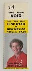 1981 02/19  New Mexico at Utah Basketball Ticket-Tom Chambers