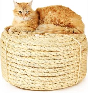 Sisal Rope Cat Scratcher 4mm by 100Ft Cat Tree Rope for Cat Scratching Post Tree - Picture 1 of 6